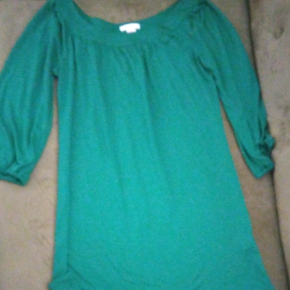 Xhilaration Emerald Green Scoop-Neck Long Sleeve Top